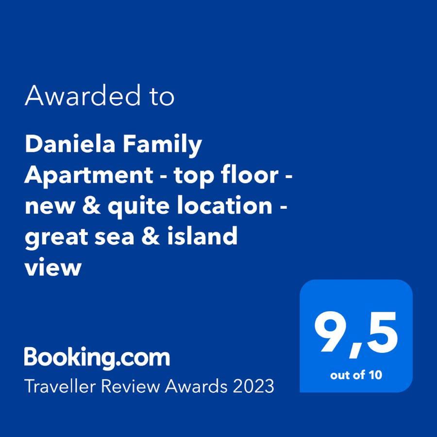 Daniela Family Apartment - Top Floor - New & Quite Location - Great Sea & Island View ヴィル エクステリア 写真